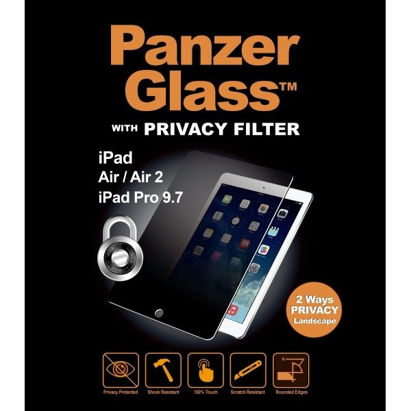 PanzerGlass privacyfilter til iPad Air 1/2/Pro9,7"