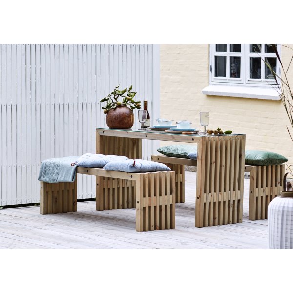 Plus Rustik Trallebænk, Drivtømmer, L 138 cm