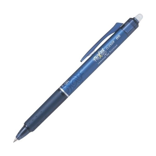 Pilot Frixion Clicker kuglepen, 0,5 mm, blåsort