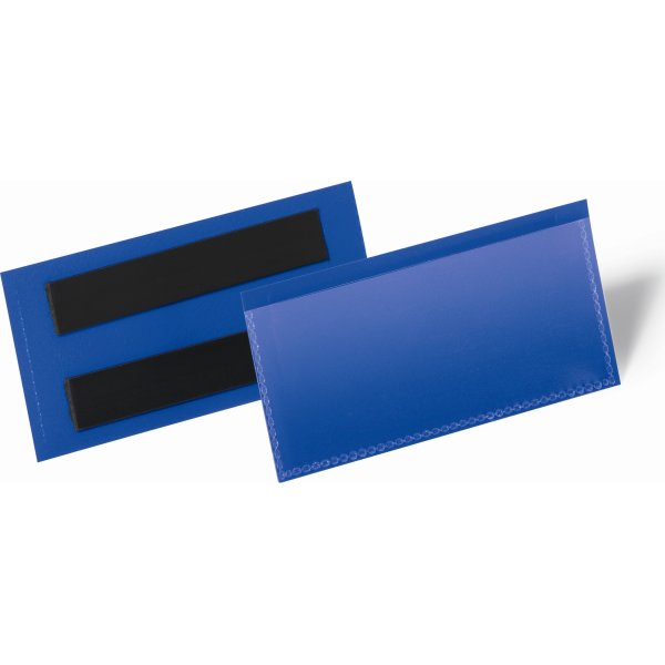Durable Lagerlommer m/magnet, B100xH38 mm, blå