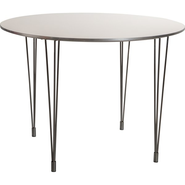 Comfort Kantinebord Ø100 cm, hvid m/alukant