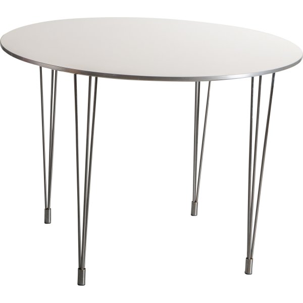 Comfort Kantinebord Ø100 cm, hvid m/alukant