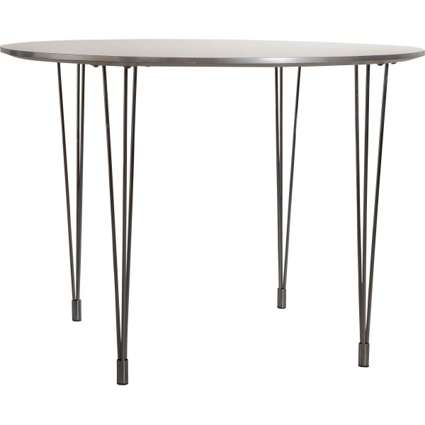 Comfort Kantinebord Ø100 cm, hvid m/alukant