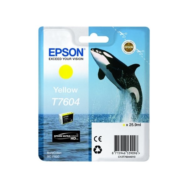 Epson T76044010 blækpatron 25.9 ml., gul