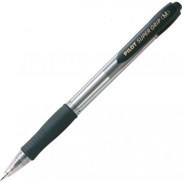 Pilot SuperGrip kuglepen, medium, sort
