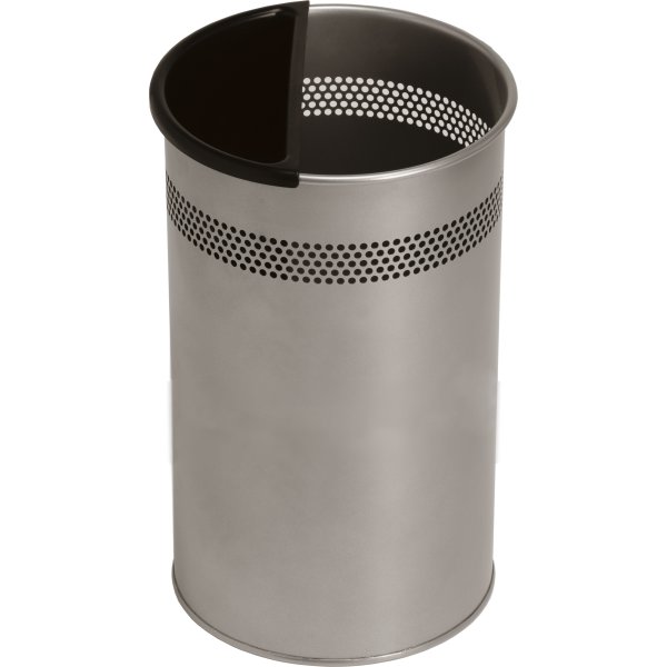 Twin Metal Papirkurv | 21 liter | Sølv