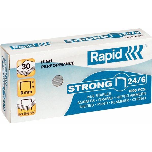 Rapid Strong Hæfteklamme | 24/6 | 1000 stk.