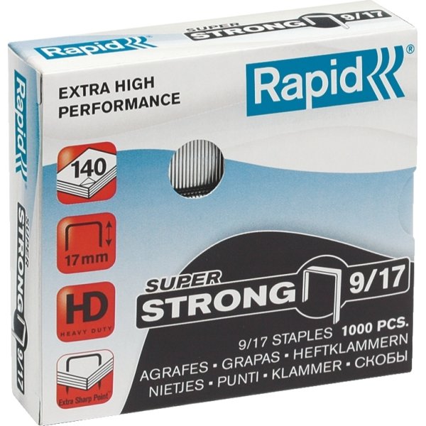 Rapid SuperStrong Hæfteklamme | 9/17 | 1000 stk.