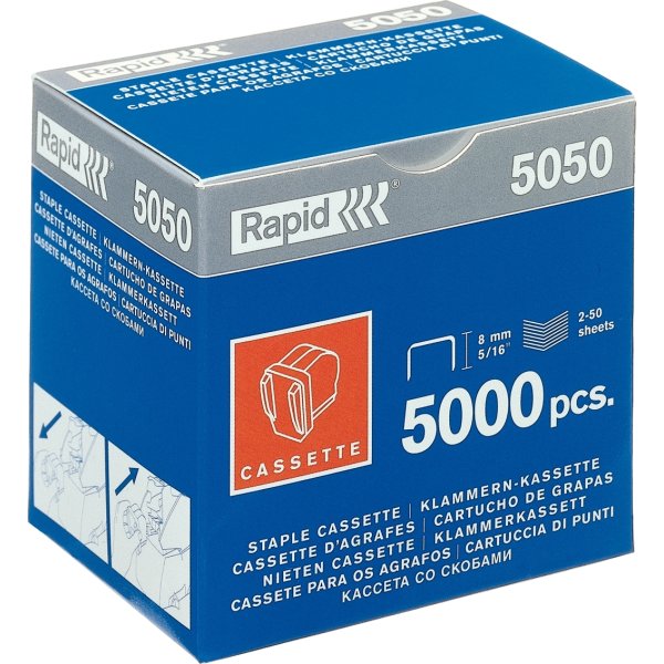 Rapid 5050e Hæfteklammekassette, 3x5000 stk.