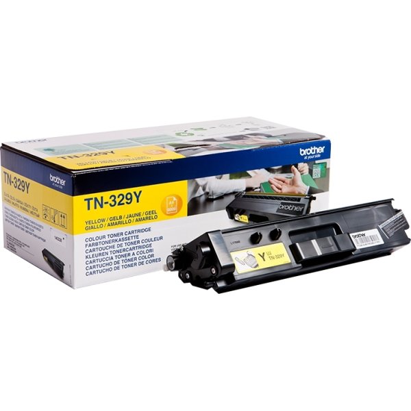 Brother TN-329Y lasertoner, gul, 6000s, twin-pack
