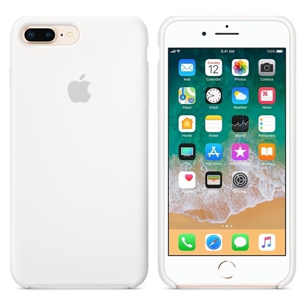 Apple iPhone 8 Plus silikone cover, hvid
