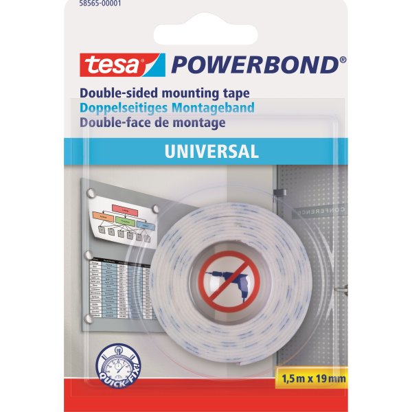 tesa Powerbond Universal monteringstape, 1,5 m