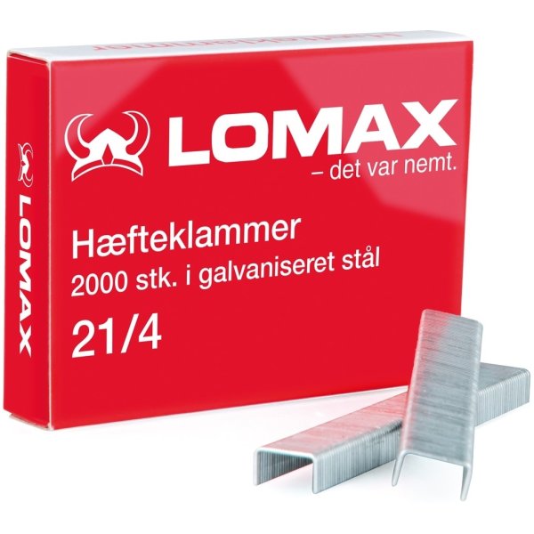Lomax Hæfteklamme | 21/4 | 2000 stk.