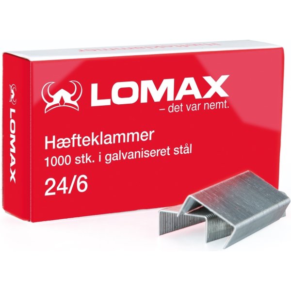 Lomax Hæfteklamme | 24/6 | 1000 stk.