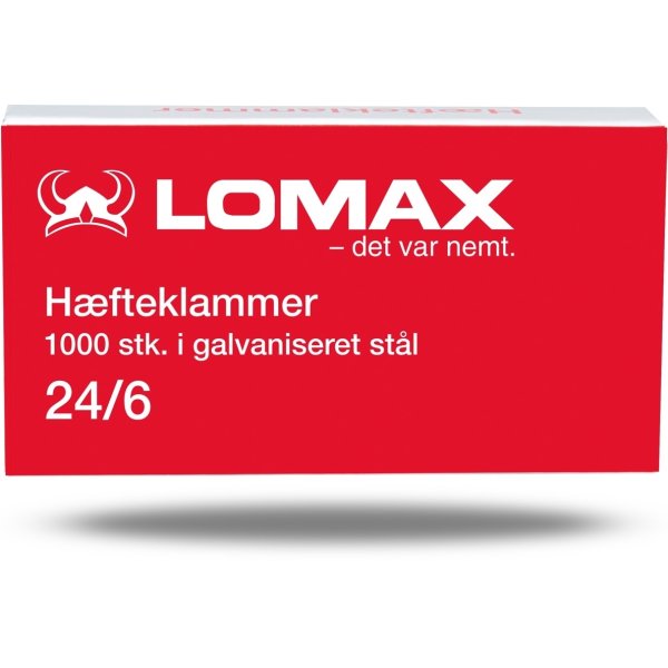 Lomax Hæfteklamme | 24/6 | 1000 stk.