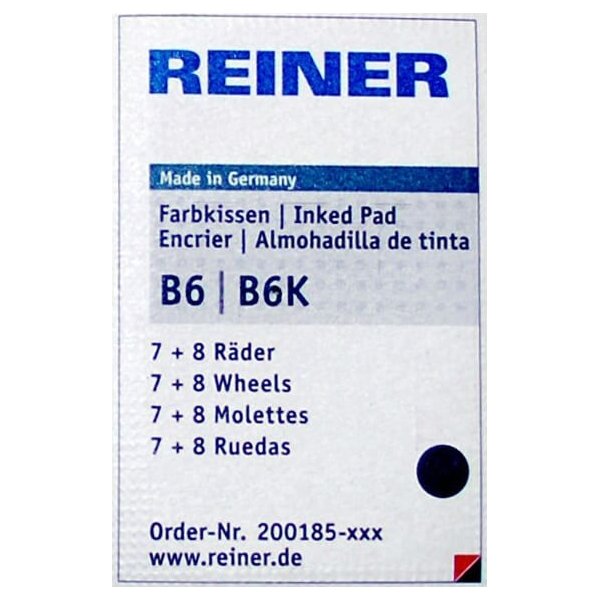 Reiner B6K Stempelpude | 8 tal | Sort
