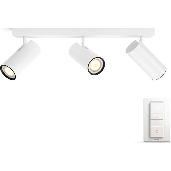 Philips HUE Buratto 3 x GU10 spot, hvid + kontakt