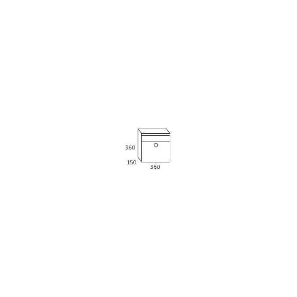 Allux 250 Postkasse, sort m. rustfri front