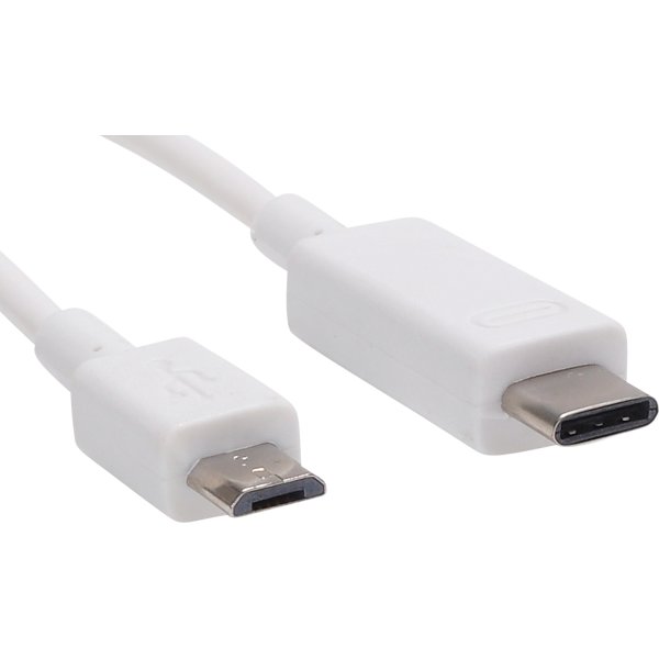 Sandberg USB-C til Micro USB kabel, hvid (1m)