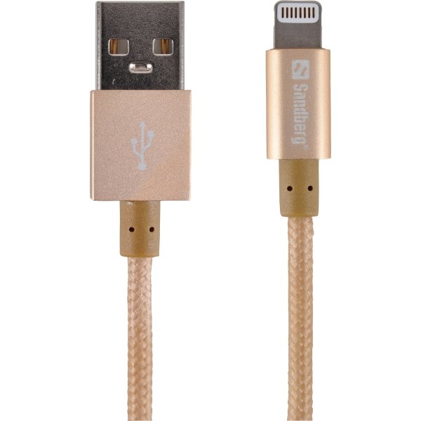 Sandberg Lightning Excellence kabel, guld (1 m)