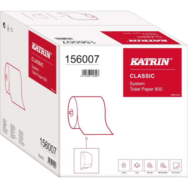 Katrin Classic Toiletpapir til systemdispenser
