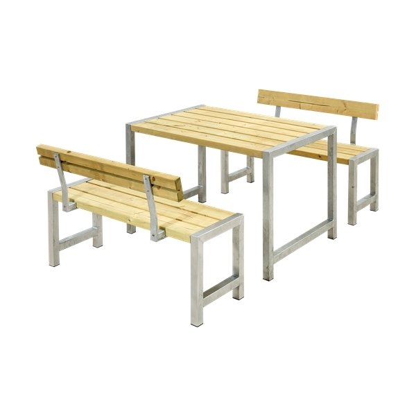 Plus Cafe Plankesæt m/ryglæn, Trykimprægneret