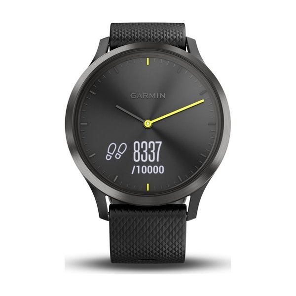 Garmin vívomove® HR hybrid-smartwatch, sort (L)