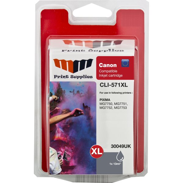 MM CLI-571XL kompatibel Canon blækpatron, grå