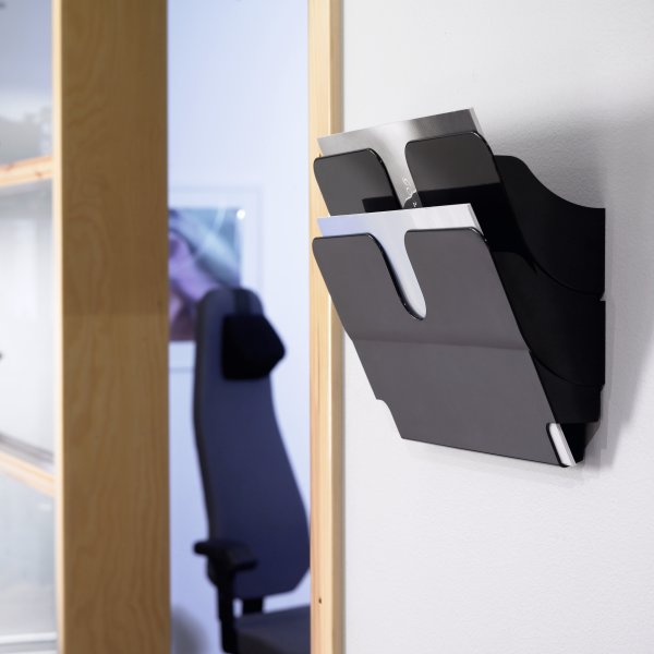 Durable FP Brochureholder | 2 | A4 tværf. | Sort