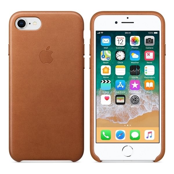 Apple iPhone 8/7 Leather Case, saddle Brown