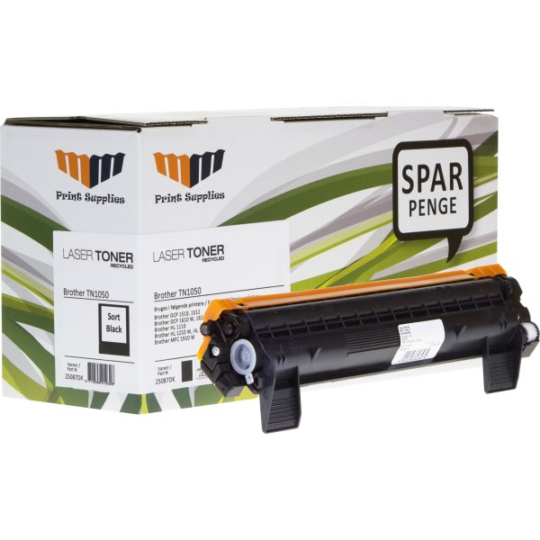 MM TN1050 Lasertoner, sort, 1000s.