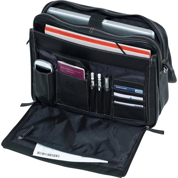Pierre by Elba White Line 16" computertaske, sort