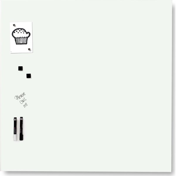NAGA Glassboard magnet. glastavle 100x100 cm, hvid