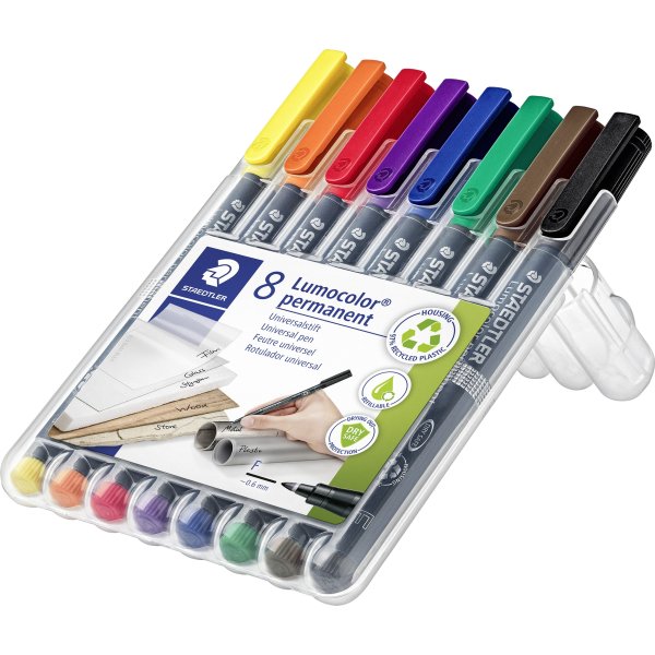 Staedtler Lumocolor 318 Marker F, perm, 8 stk.