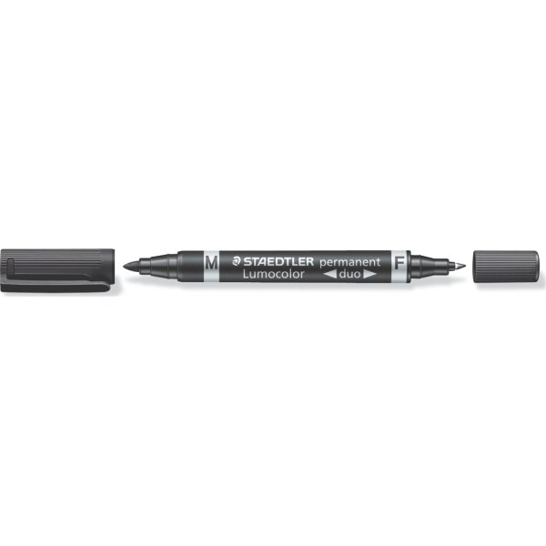Staedtler 348 Duo Permanent Marker | Sort