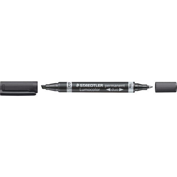 Staedtler Lumocolor Duo Marker 348B, perm, sort