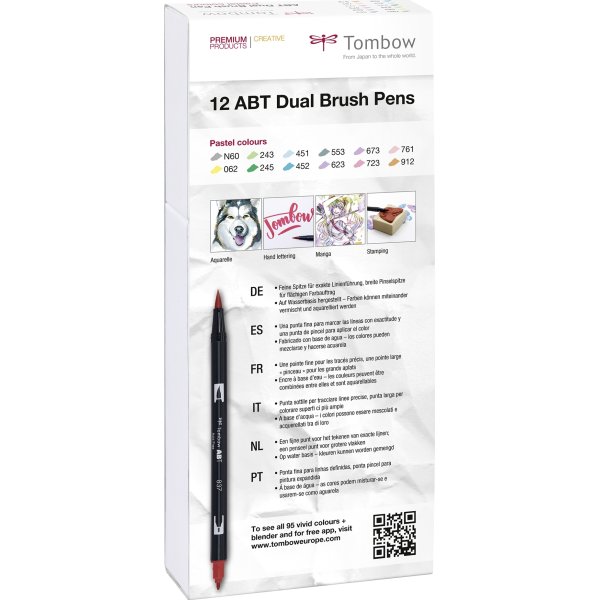 Tombow ABT Dual Penseltusser | Pastel | 12 stk.