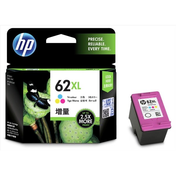 HP No62XL blækpatron, blister, farve, 415s