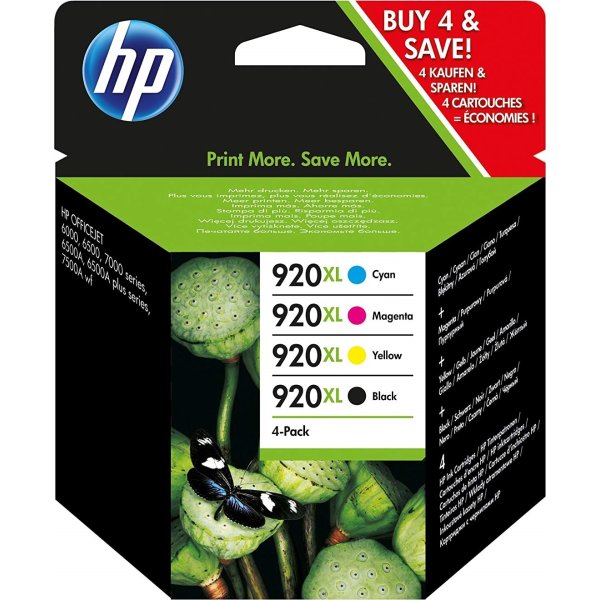HP No920XL CMYK blækpatroner, sampak