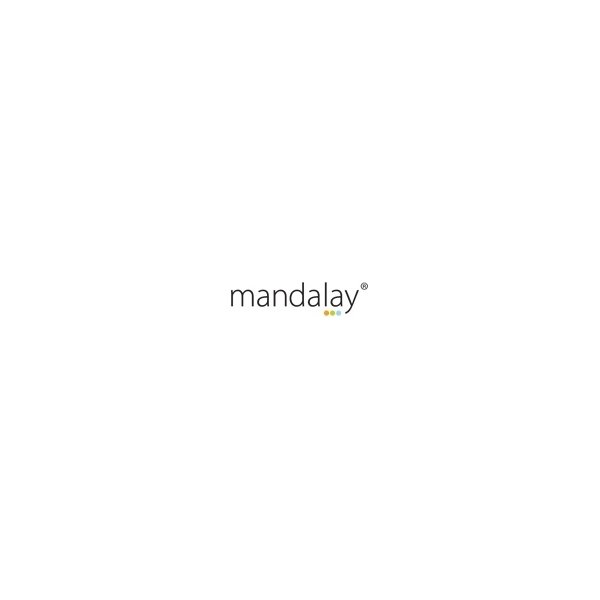 Mandalay Langeline skammel i teaktræ - m/hylde