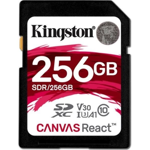 KINGSTON Canvas React 256GB SDXC hukom.kort