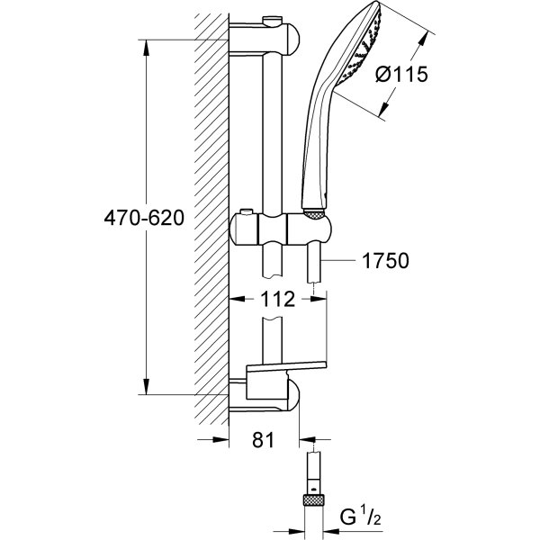 Grohe Euphoria 110 Mono Brusesæt