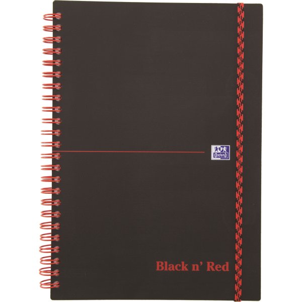 Oxford Black n'Red Notesbog A5, linjeret