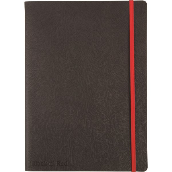 Oxford Black n'Red Soft Notesbog B5, linjeret