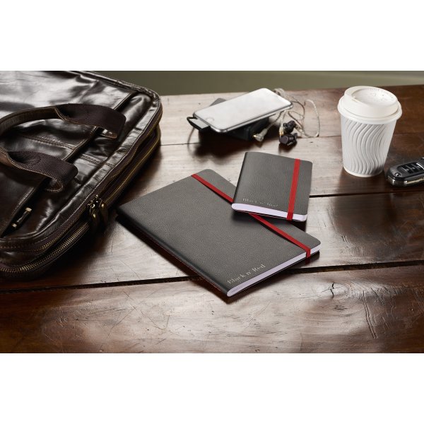 Oxford Black n'Red Soft Notesbog | A5 | Linjeret