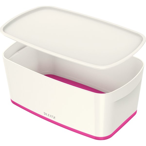Leitz MyBox Opbevaringsboks Small, hvid/pink