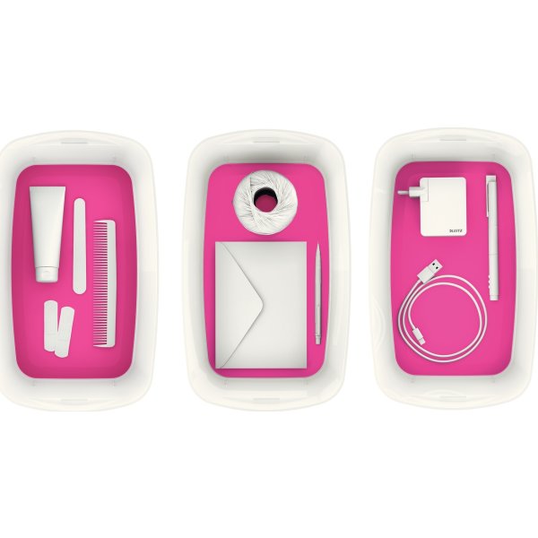 Leitz MyBox Opbevaringsboks Small, hvid/pink
