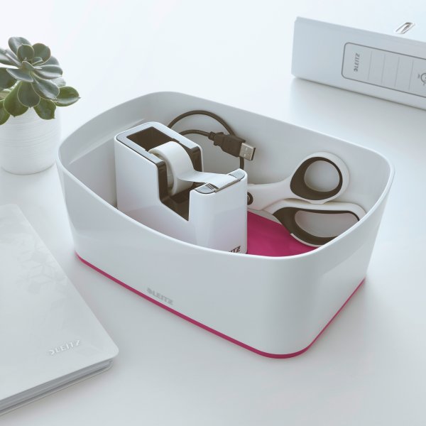 Leitz MyBox Opbevaringsbakke, hvid/pink
