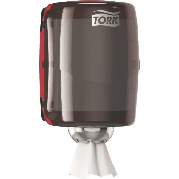 Tork M2 Dispenser Aftørringspapir, sort/rød
