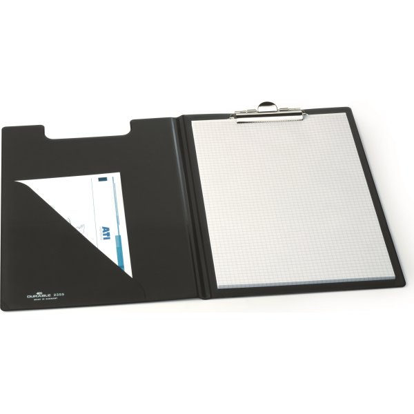Durable Clipboard | A4 | Med omslag | Sort